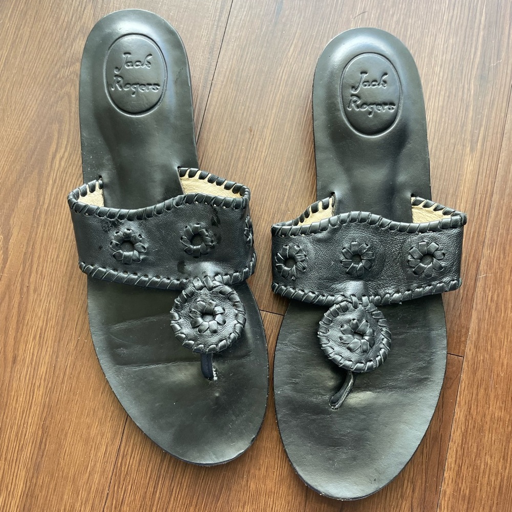 Jack Rogers all black sandal